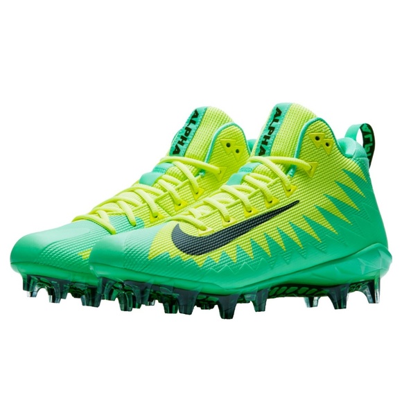 green and yellow football cleats